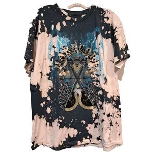 Hardcore Tie Dye Graphic Tee Snake Ribs Rock Metal Fashion Nova Unisex Sz M NWOT